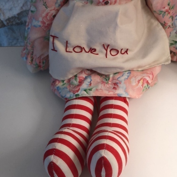 VINTAGE RAGGEDY ANN PLUSH DOLL WITH I LOVE YOU SKIRT - Picture 2 of 5